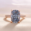 Stylishwe 3.0 Carat Blue Sapphire Oval Cut Engagement Ring 