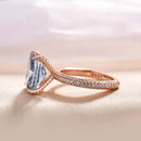 Stylishwe 3.0 Carat Blue Sapphire Oval Cut Engagement Ring 