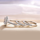 Stylishwe 2.0カラット ヘイロー クッションカット セットリング