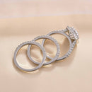 Stylishwe 2.0カラット ヘイロー クッションカット セットリング