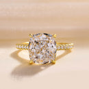 Stylishwe 4.5カラット イエローゴールド クッションカット 婚約指輪
