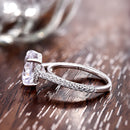 Stylishwe 4.0 Carat Delicate 4 Prong Round Cut Engagement Ring Sterling Silver 