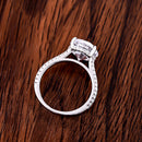 Stylishwe 4.0 Carat Delicate 4 Prong Round Cut Engagement Ring Sterling Silver 