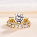 Stylishwe 2.0ct Round Cut 3PCS Ring Set