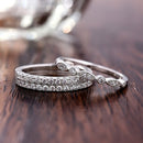 Stylishwe 目立つ 1.5カラット ラウンドカット 結婚指輪 スターリングシルバー - stylish we