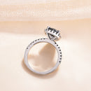 Stylishwe 2.2カラット ブラックダイヤモンド ヘイロー ペアーカット 婚約指輪