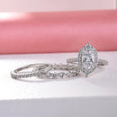 Stylishwe 2.0カラット オーバルカット 指輪セット - stylish we