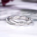 Stylishwe ツイスト インフィニティ ウェディング バンド  エタニティリング - stylish we