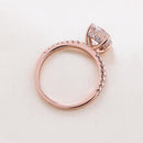 Stylishwe 2.0カラット ラウンドカット ホワイトゴールド 婚約指輪 スターリングシルバー - stylish we