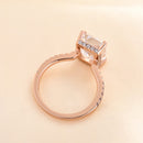 Stylishwe 4.5カラット ピンクゴールド ラディアントカット 婚約指輪