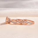 Stylishwe 5.0カラット ローズゴールド クッションカット 3pc  セットリング スターリングシルバー - stylish we