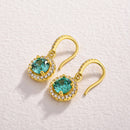 Stylishwe 1.0カラット ゴージャス  パライバトルマリン ドロップ ピアス