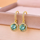 Stylishwe 1.0カラット ゴージャス  パライバトルマリン ドロップ ピアス