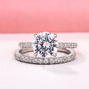 Stylishwe  2.0カラット ホワイトゴールド ラウンドカット 指輪セット - stylish we