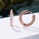 Stylishwe クラシック ローズゴールド フープ スターリングシルバー - stylish we