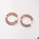 Stylishwe クラシック ローズゴールド フープ スターリングシルバー - stylish we