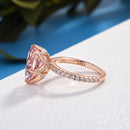 Stylishwe 3.0カラット ペアシェイプ 合成モルガナイト 婚約指輪