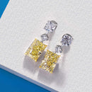 Stylishwe 6.5 carat swaying yellow sapphire drop earrings 