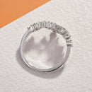 Stylishwe 花の藤 スパークル 1.0カラット ハーフエタニティリング