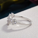 Stylishwe 花の藤 スパークル 1.0カラット ハーフエタニティリング