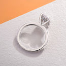 Stylishwe 3.5カラット オーバルカット ダイヤモンドクリア 婚約指輪 スターリングシルバー - stylish we