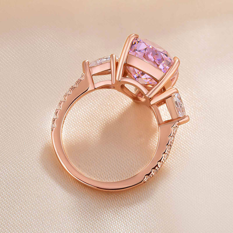 Stylishwe  4.5カラット ペアカット ピンクサファイア レディース 婚約指輪