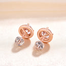 Stylishwe 1.2カラット ハロー キュービックジルコニア 両耳用 金属アレルギー対応 スタッド ピアス