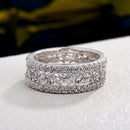 Stylishwe 3.0カラット 3連 フルエタニティリング