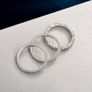 Stylishwe 3.0カラット 3連 フルエタニティリング