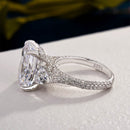 Stylishwe 5.5カラット クッションカット ホワイトサファイア 婚約指輪