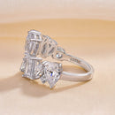 Stylishwe  4.0カラット デザイン感 オープン 結婚指輪