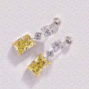 Stylishwe 6.5 carat swaying yellow sapphire drop earrings 
