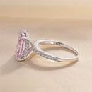 Stylishwe 3.3カラット エレガント ピンクサファイア リング