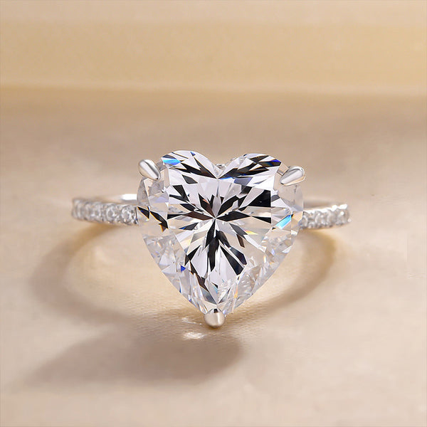 Stylishwe 6.0カラット ハートシェイプ 婚約指輪