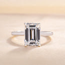 Stylishwe 3.3カラット ソリティアリング クラシック エメラルドカット 婚約指輪