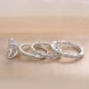 Stylishwe 3.3カラット クリア ラディアントカット セットリング