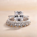 Stylishwe 3.0カラット クッションカット 3pc 指輪セット