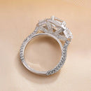 Stylishwe  2.5カラット ラディアントカット スリーストーン 婚約指輪