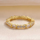 Stylishwe Elegant 3.0 Carat Yellow Gold Eternity Wedding Ring 
