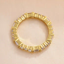 Stylishwe Elegant 3.0 Carat Yellow Gold Eternity Wedding Ring 