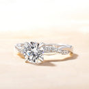 Stylishwe ツイスト 1.25カラット ホワイトゴールド ラウンドカット 婚約指輪 スターリングシルバー - stylish we