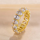 Stylishwe Elegant Yellow Gold Eternity Ring 