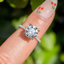 Stylishwe クラシック 2.0カラット ラウンドカット 婚約指輪 スターリングシルバー - stylish we