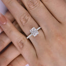 Stylishwe 1.5カラット エレガント ラディアントカット 婚約指輪