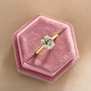 Stylishwe 1.5カラット エレガント イエローゴールド オーバルカット 婚約指輪