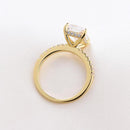 Stylishwe 3.30カラット イエローゴールド ラディアントカット 婚約指輪 スターリングシルバー - stylish we