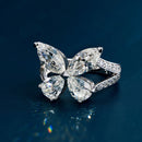 Stylishwe バタフライデザイン 2.0カラット 約束の指輪 スターリングシルバー - stylish we