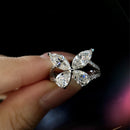 Stylishwe 2.0カラット バタフライデザイン 婚約指輪 - stylish we