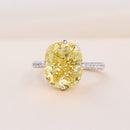 Stylishwe  イエローサファイア  6.0カラット ラディアントカット 婚約指輪 - stylish we