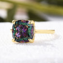 Stylishwe ノーブル 3.5カラット クッションカット  アレキサンドライト  婚約指輪 スターリングシルバー - stylish we